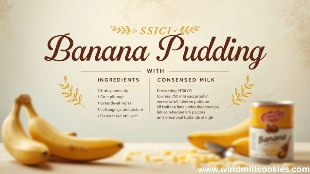 Banana Pudding Recipe with Condensed Milk