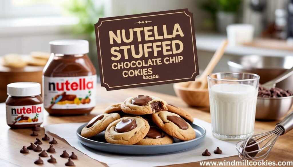 Nutella Stuffed Chocolate Chip Cookies Recipe