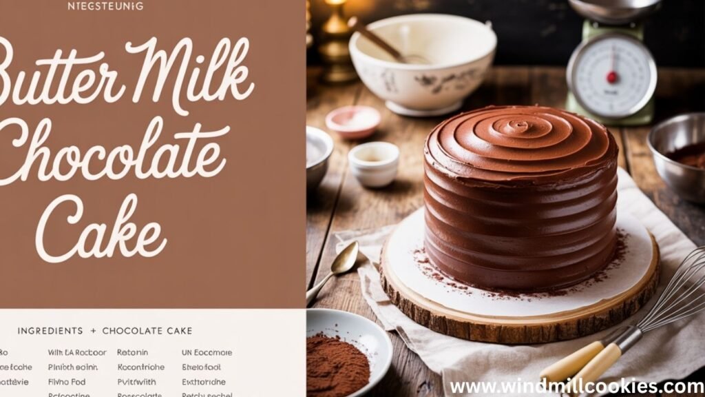 The Best Butter Milk Chocolate Cake Recipe