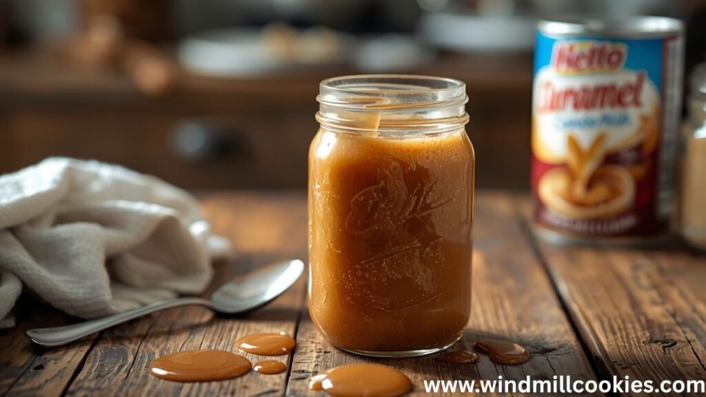 homemade caramel sauce with sweetened condensed milk