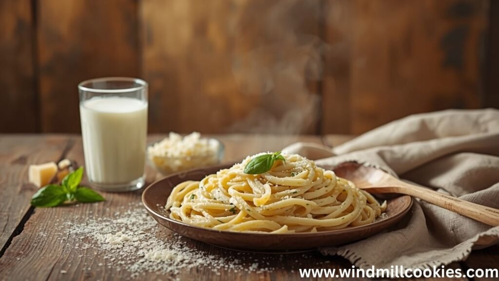Alfredo Pasta Recipe with Milk